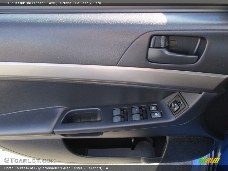 Octane Blue Pearl / Black 2012 Mitsubishi Lancer SE AWD