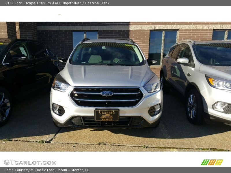 Ingot Silver / Charcoal Black 2017 Ford Escape Titanium 4WD