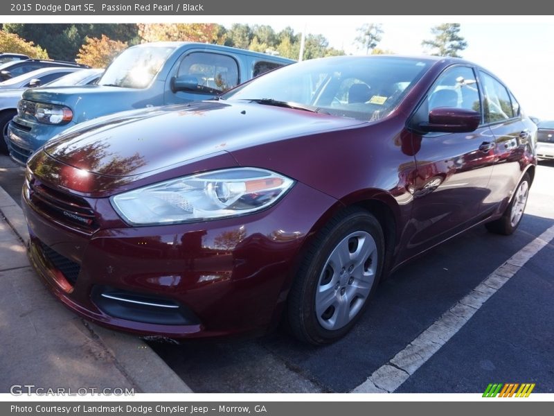Passion Red Pearl / Black 2015 Dodge Dart SE