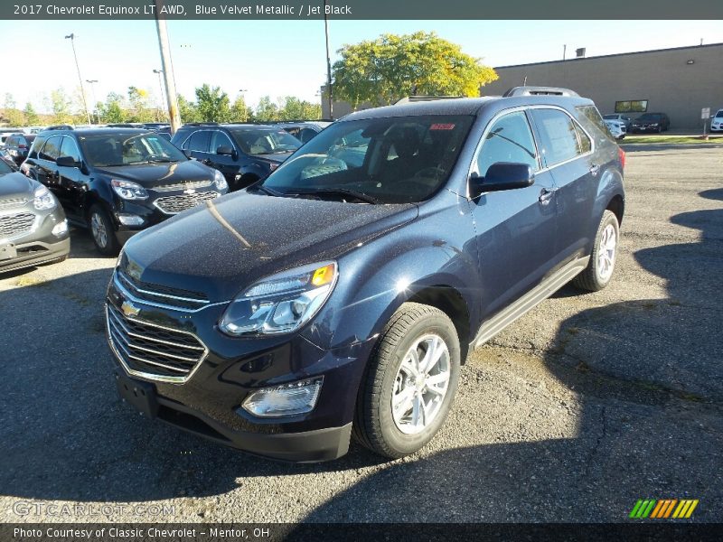 Blue Velvet Metallic / Jet Black 2017 Chevrolet Equinox LT AWD