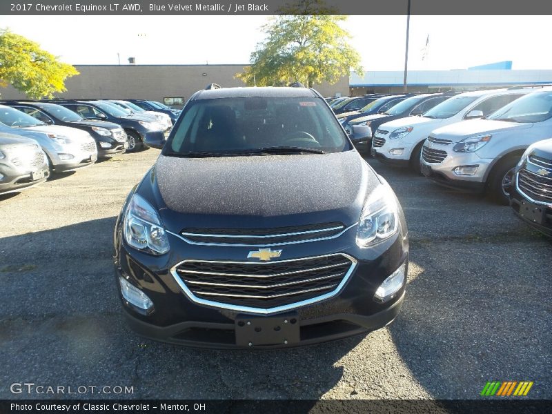Blue Velvet Metallic / Jet Black 2017 Chevrolet Equinox LT AWD