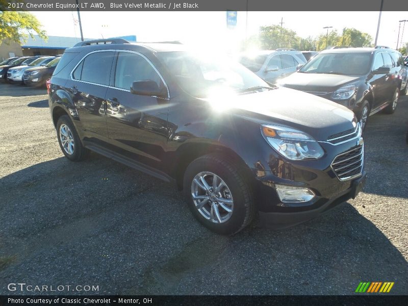 Blue Velvet Metallic / Jet Black 2017 Chevrolet Equinox LT AWD