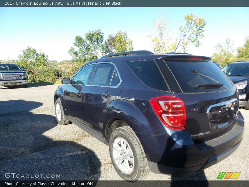 Blue Velvet Metallic / Jet Black 2017 Chevrolet Equinox LT AWD