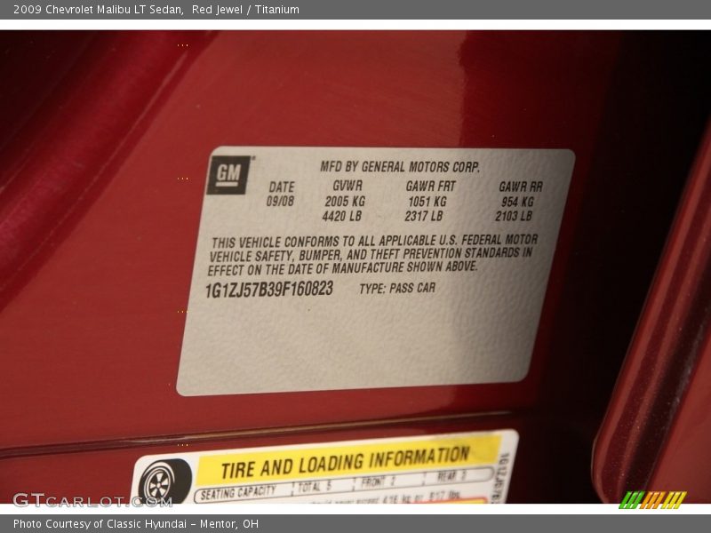 Red Jewel / Titanium 2009 Chevrolet Malibu LT Sedan