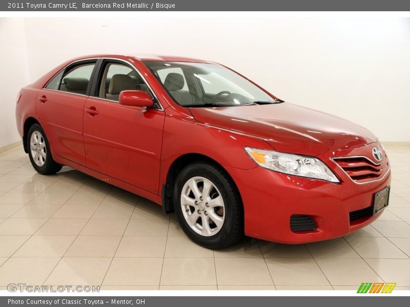 Barcelona Red Metallic / Bisque 2011 Toyota Camry LE