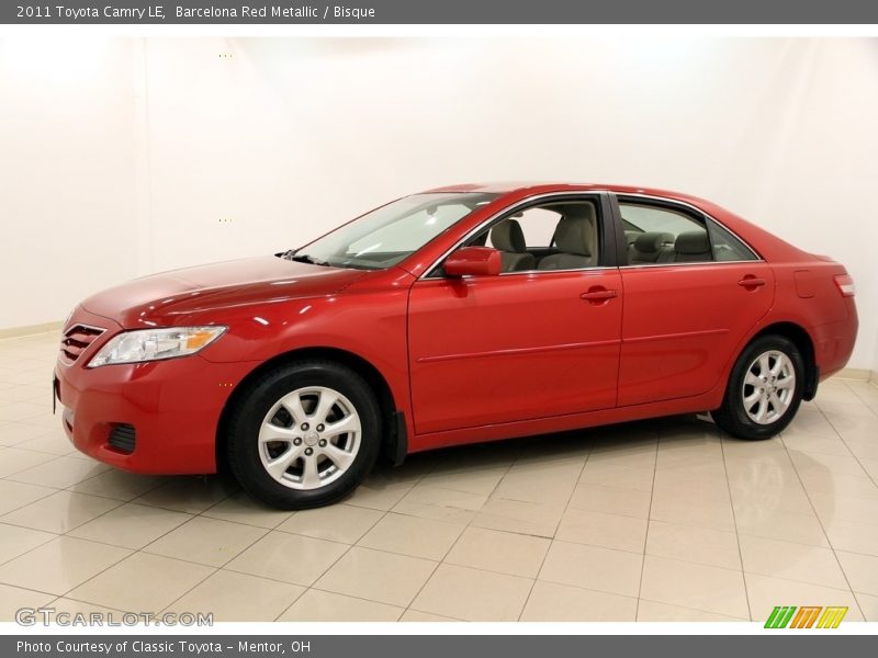 Barcelona Red Metallic / Bisque 2011 Toyota Camry LE