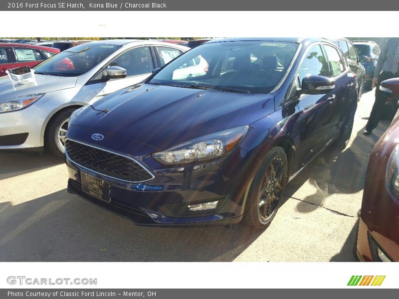 Kona Blue / Charcoal Black 2016 Ford Focus SE Hatch