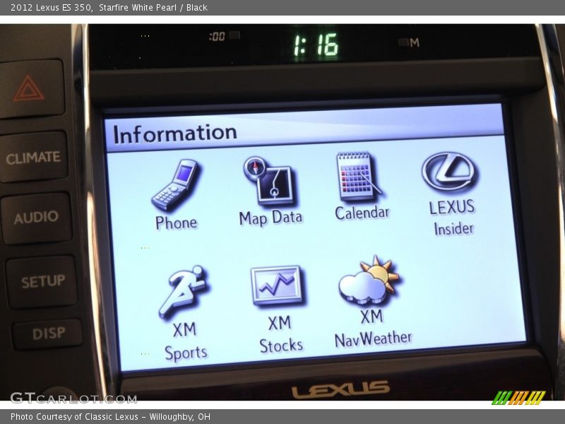 Starfire White Pearl / Black 2012 Lexus ES 350