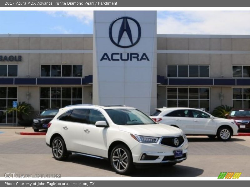 White Diamond Pearl / Parchment 2017 Acura MDX Advance