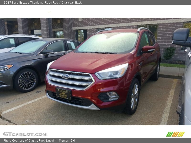 Ruby Red / Charcoal Black 2017 Ford Escape Titanium
