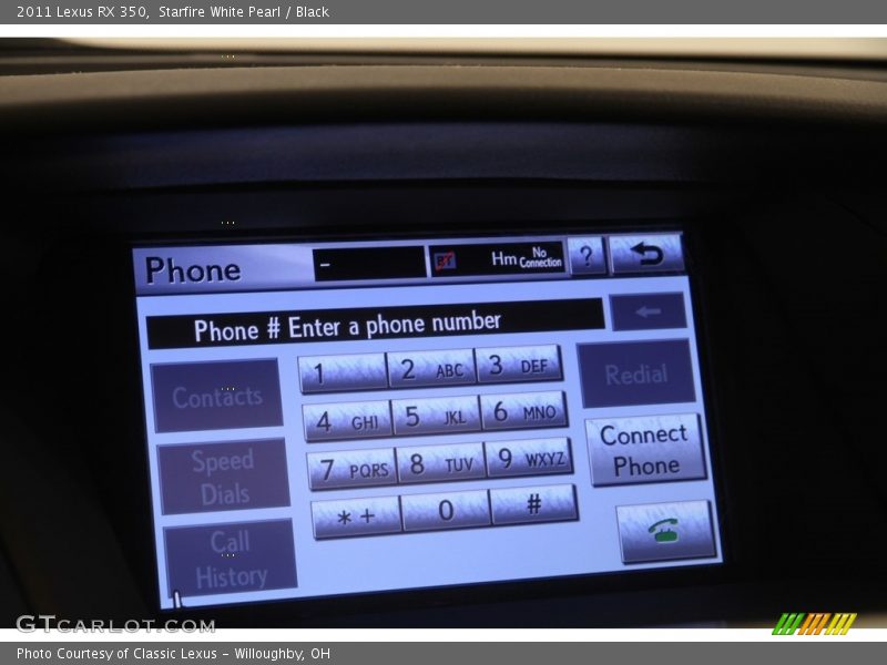 Starfire White Pearl / Black 2011 Lexus RX 350