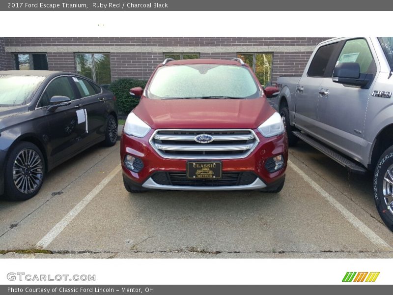 Ruby Red / Charcoal Black 2017 Ford Escape Titanium