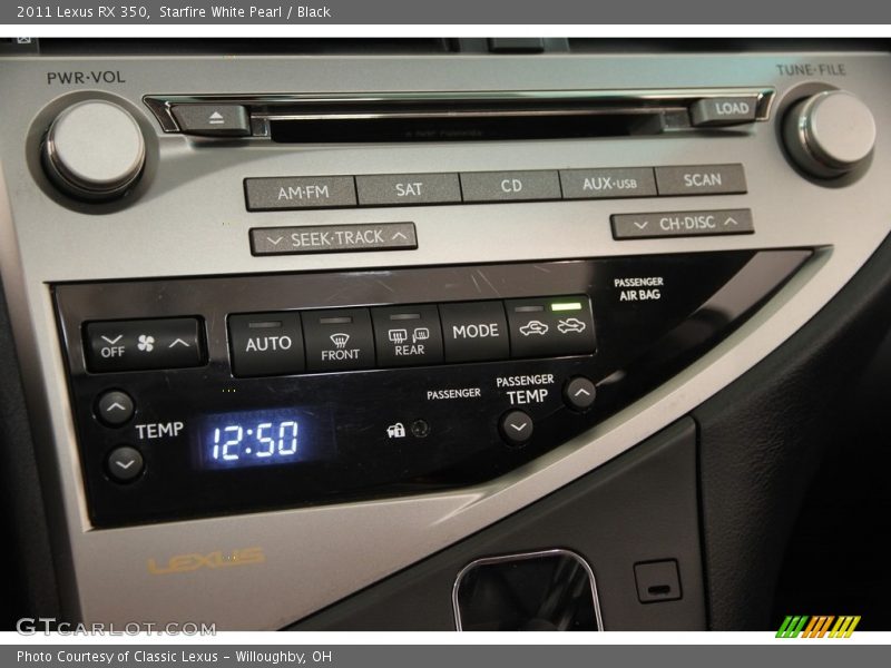 Starfire White Pearl / Black 2011 Lexus RX 350