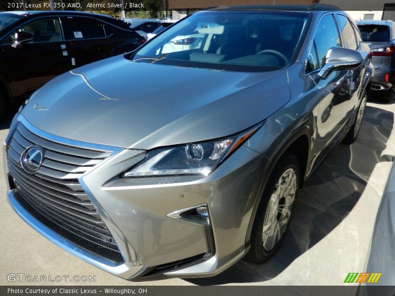 Atomic Silver / Black 2017 Lexus RX 350 AWD