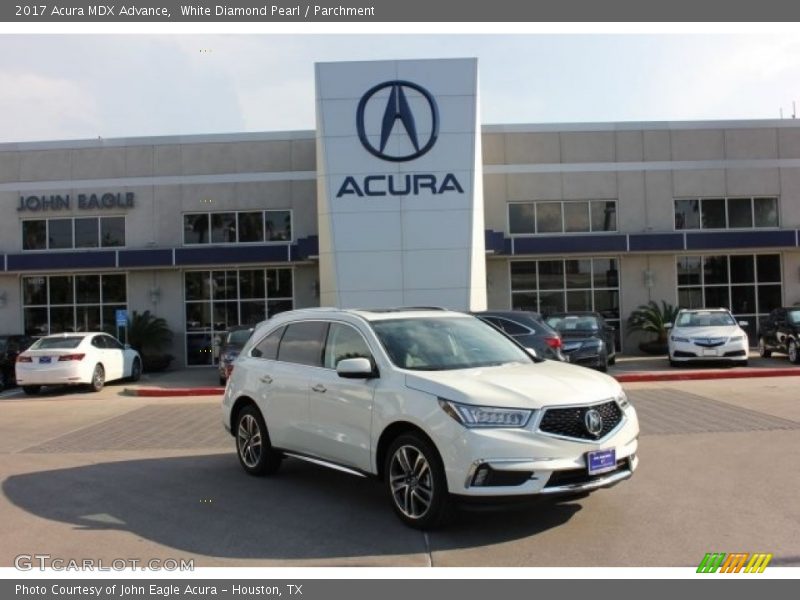 White Diamond Pearl / Parchment 2017 Acura MDX Advance