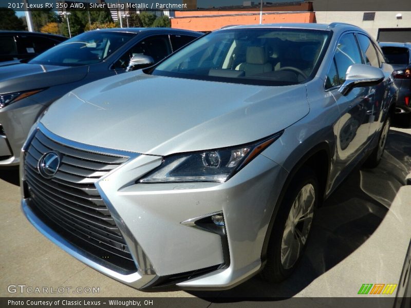 Silver Lining Metallic / Parchment 2017 Lexus RX 350 AWD