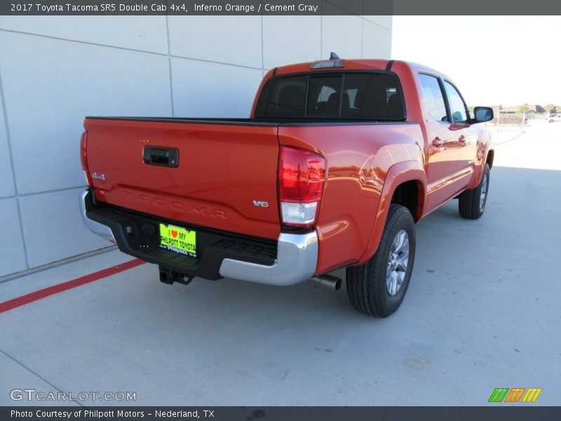 Inferno Orange / Cement Gray 2017 Toyota Tacoma SR5 Double Cab 4x4