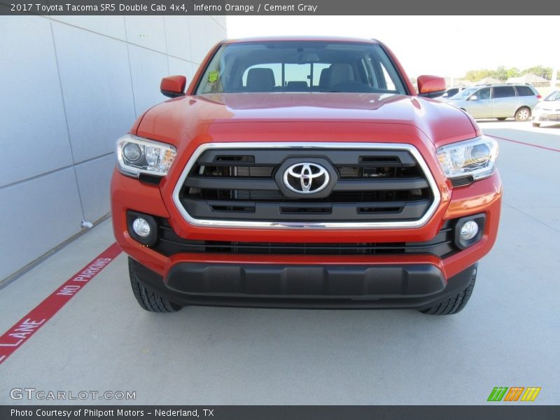 Inferno Orange / Cement Gray 2017 Toyota Tacoma SR5 Double Cab 4x4