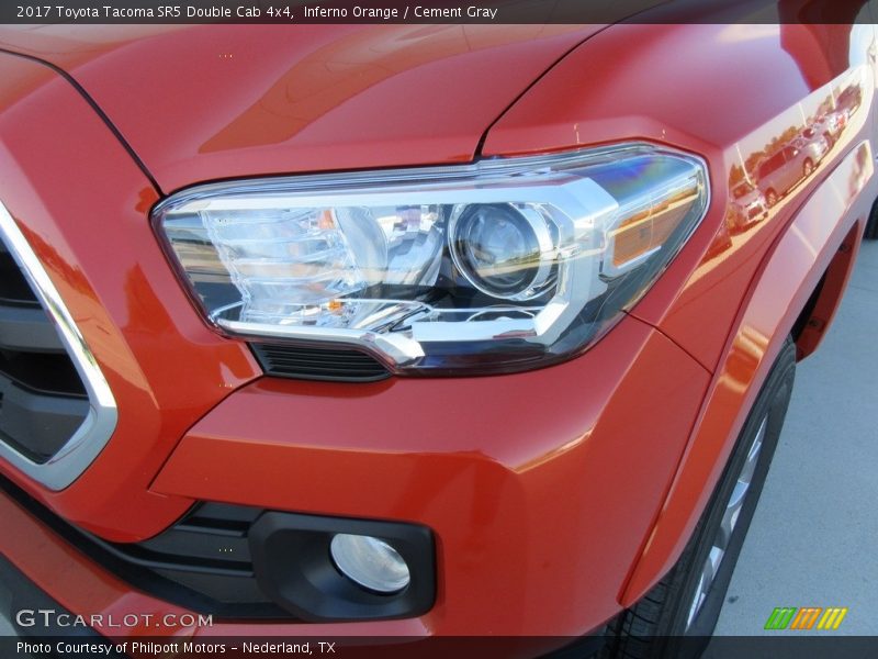 Inferno Orange / Cement Gray 2017 Toyota Tacoma SR5 Double Cab 4x4