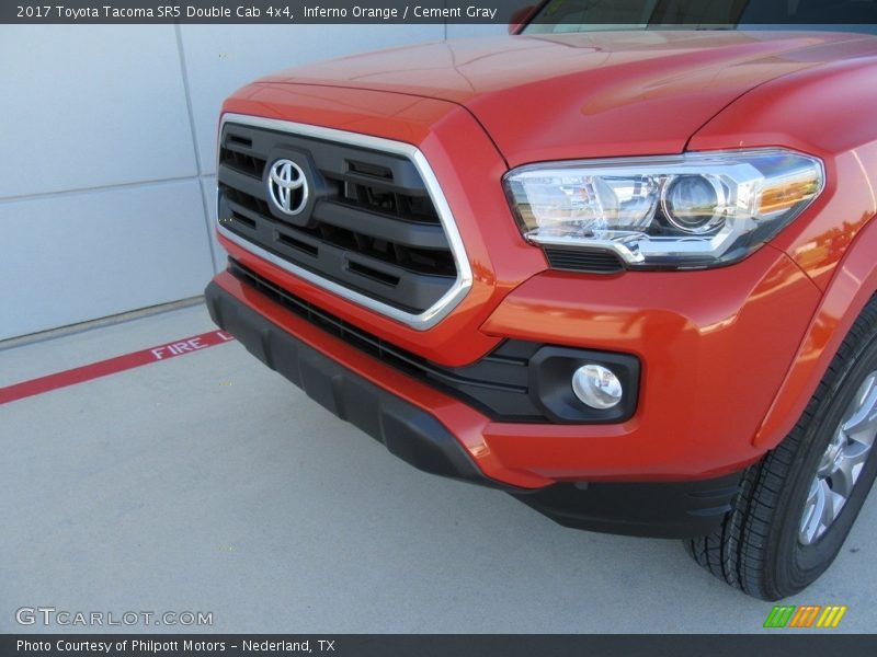Inferno Orange / Cement Gray 2017 Toyota Tacoma SR5 Double Cab 4x4