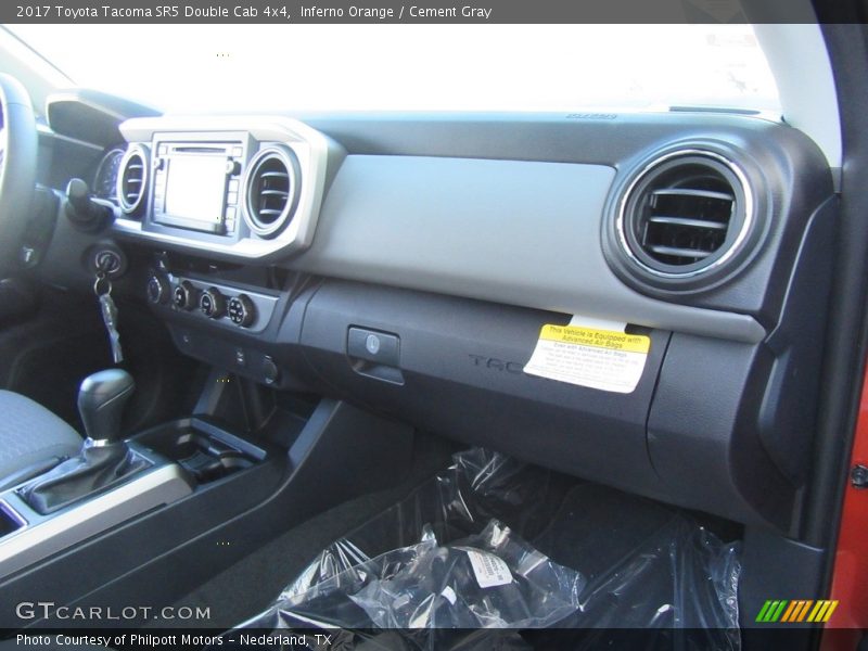 Inferno Orange / Cement Gray 2017 Toyota Tacoma SR5 Double Cab 4x4