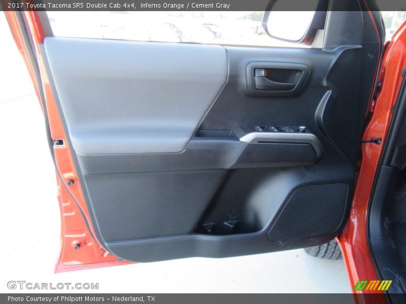 Inferno Orange / Cement Gray 2017 Toyota Tacoma SR5 Double Cab 4x4