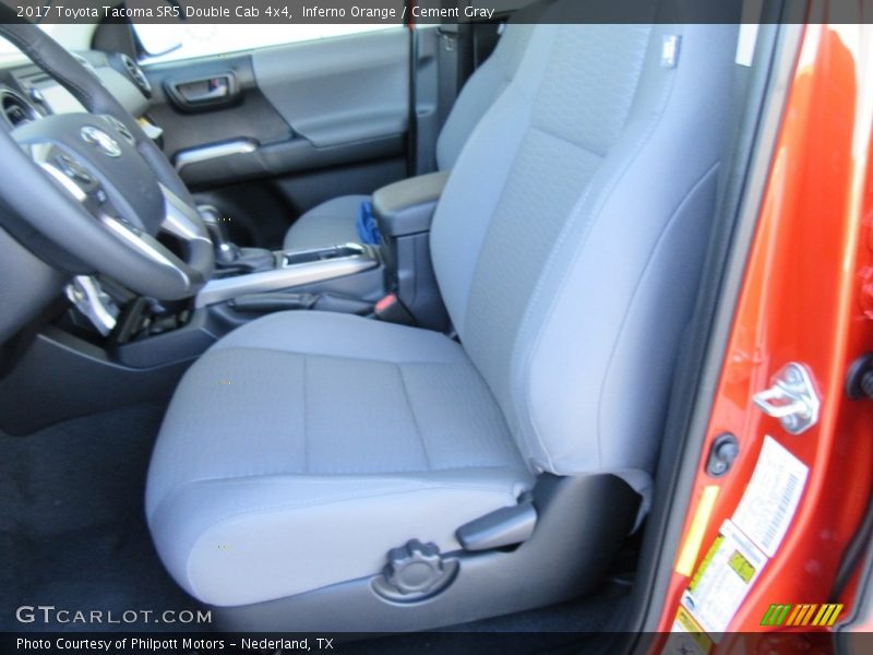 Inferno Orange / Cement Gray 2017 Toyota Tacoma SR5 Double Cab 4x4
