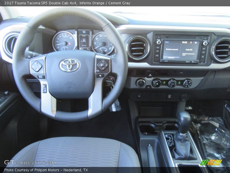 Inferno Orange / Cement Gray 2017 Toyota Tacoma SR5 Double Cab 4x4