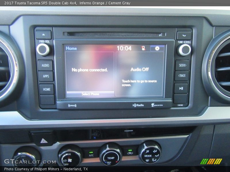 Inferno Orange / Cement Gray 2017 Toyota Tacoma SR5 Double Cab 4x4