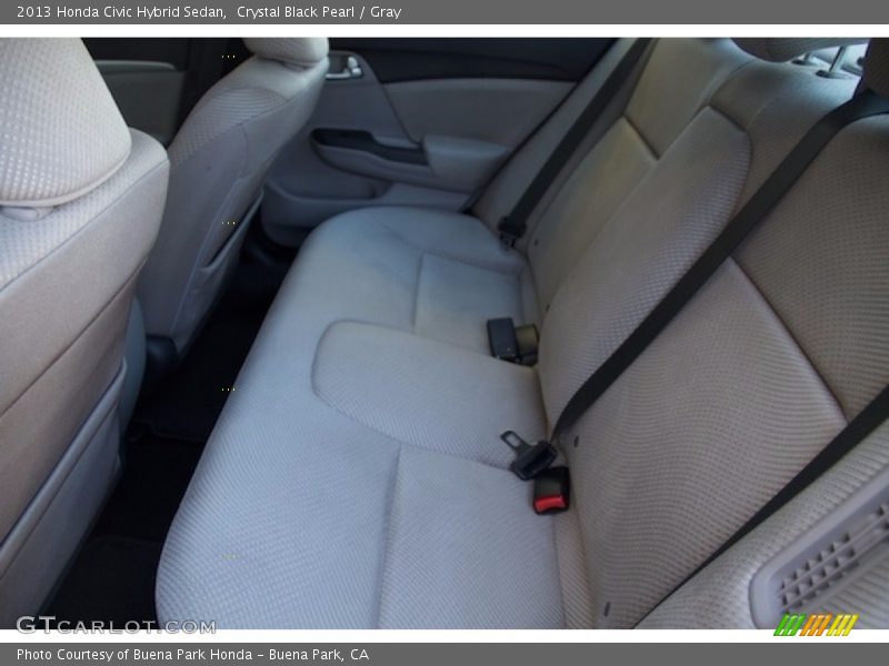 Crystal Black Pearl / Gray 2013 Honda Civic Hybrid Sedan