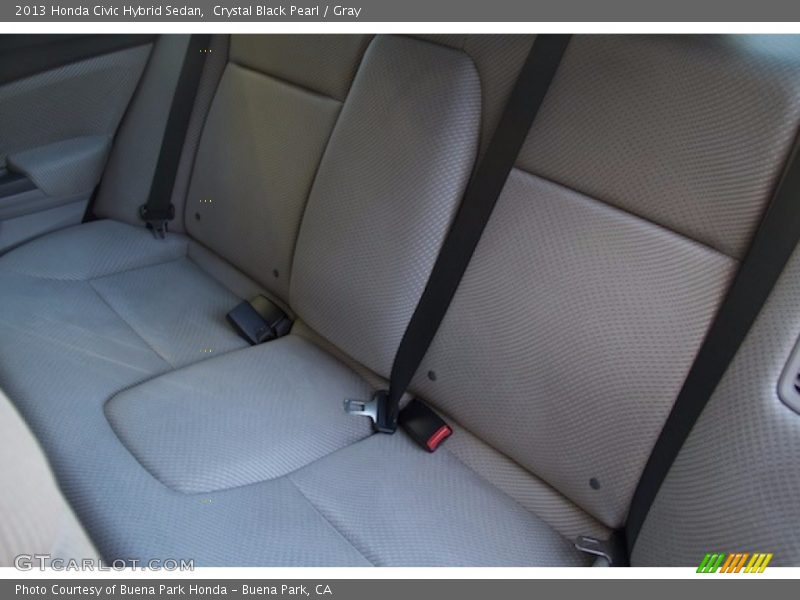 Crystal Black Pearl / Gray 2013 Honda Civic Hybrid Sedan