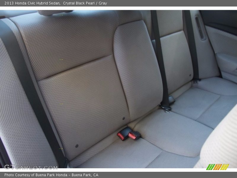 Crystal Black Pearl / Gray 2013 Honda Civic Hybrid Sedan