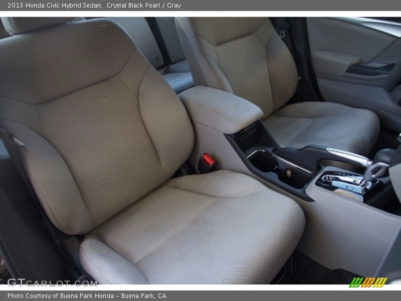 Crystal Black Pearl / Gray 2013 Honda Civic Hybrid Sedan