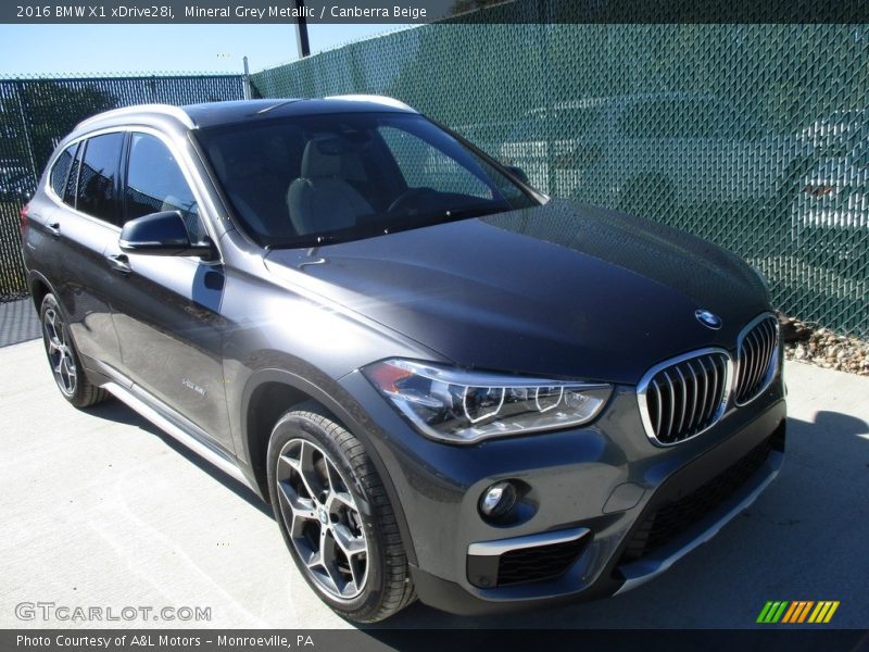Mineral Grey Metallic / Canberra Beige 2016 BMW X1 xDrive28i