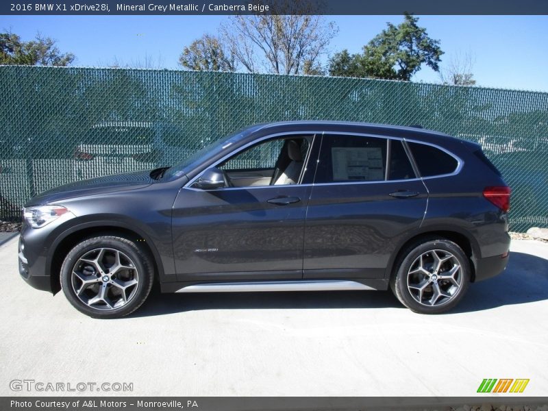Mineral Grey Metallic / Canberra Beige 2016 BMW X1 xDrive28i