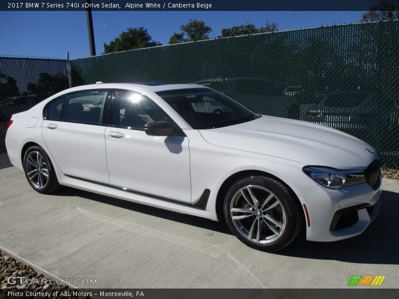 Alpine White / Canberra Beige 2017 BMW 7 Series 740i xDrive Sedan