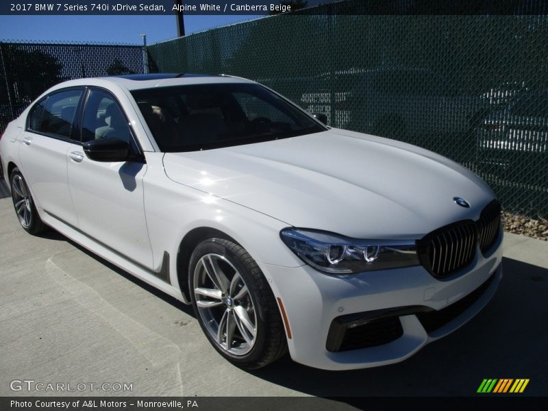 Alpine White / Canberra Beige 2017 BMW 7 Series 740i xDrive Sedan