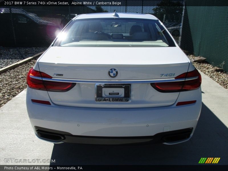 Alpine White / Canberra Beige 2017 BMW 7 Series 740i xDrive Sedan