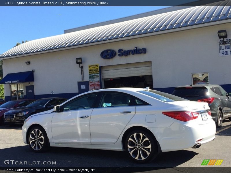 Shimmering White / Black 2013 Hyundai Sonata Limited 2.0T
