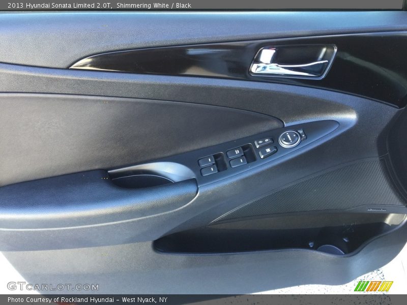 Shimmering White / Black 2013 Hyundai Sonata Limited 2.0T