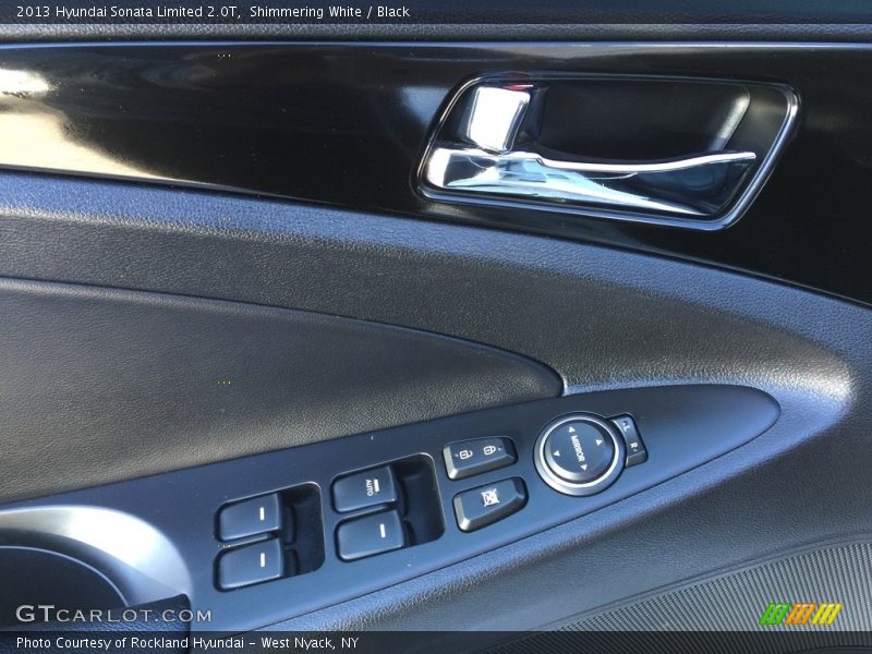 Shimmering White / Black 2013 Hyundai Sonata Limited 2.0T