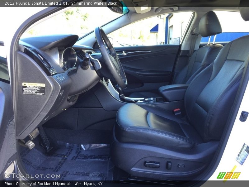 Shimmering White / Black 2013 Hyundai Sonata Limited 2.0T