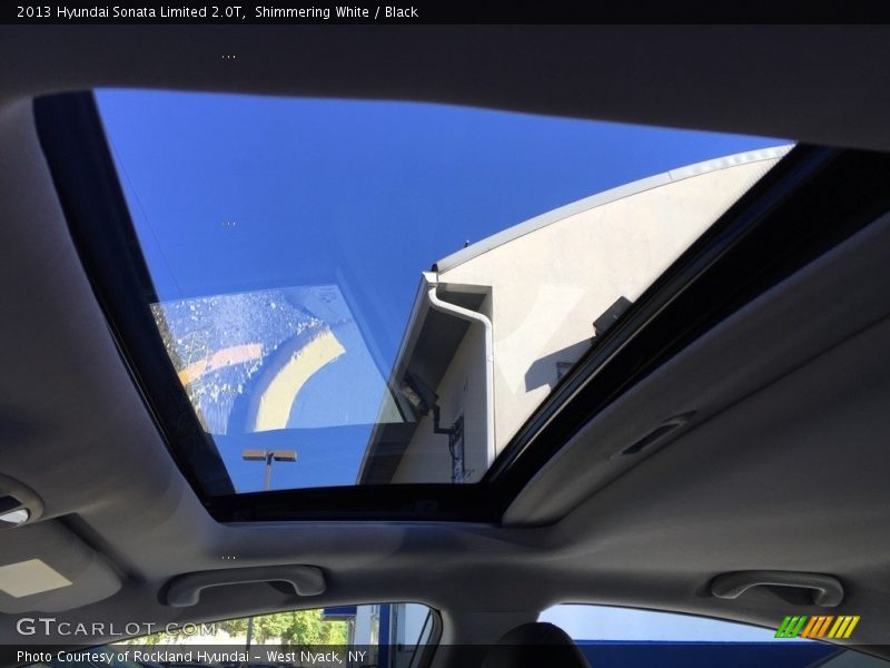 Shimmering White / Black 2013 Hyundai Sonata Limited 2.0T