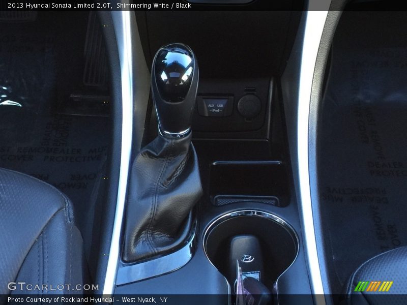 Shimmering White / Black 2013 Hyundai Sonata Limited 2.0T