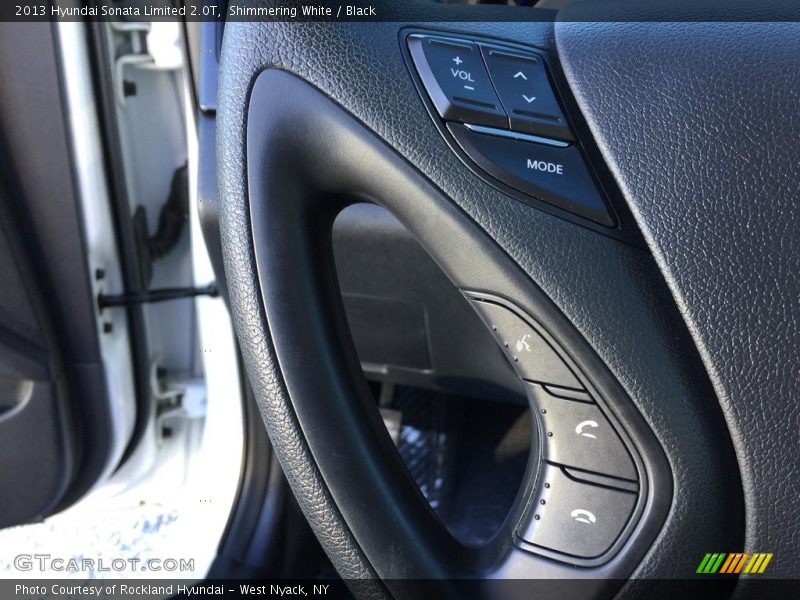 Shimmering White / Black 2013 Hyundai Sonata Limited 2.0T