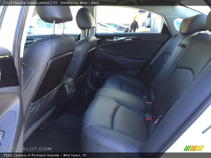 Shimmering White / Black 2013 Hyundai Sonata Limited 2.0T