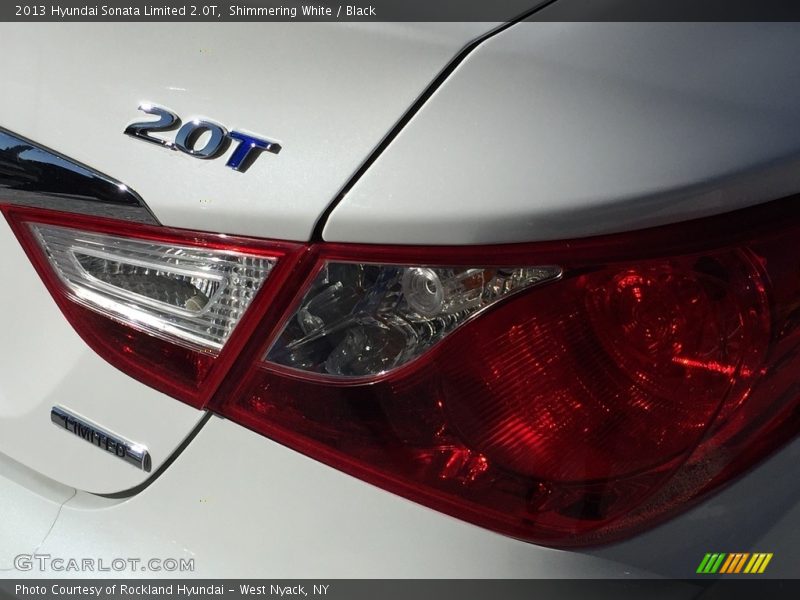 Shimmering White / Black 2013 Hyundai Sonata Limited 2.0T