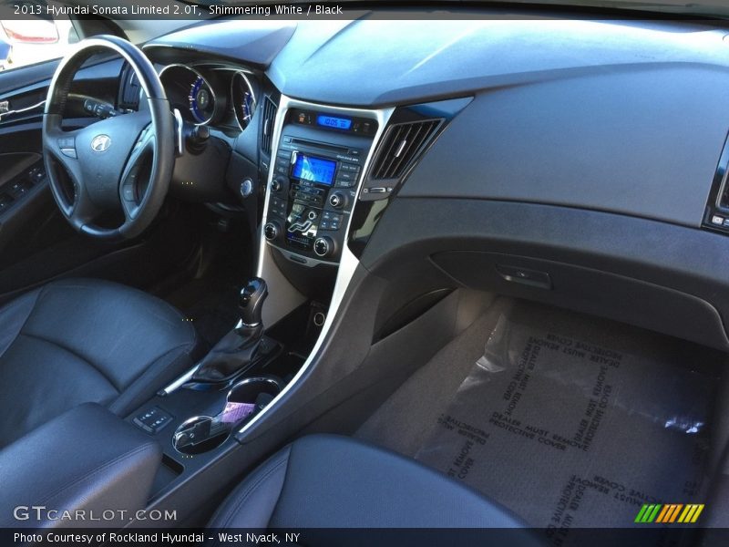 Shimmering White / Black 2013 Hyundai Sonata Limited 2.0T