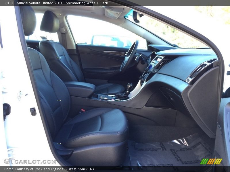 Shimmering White / Black 2013 Hyundai Sonata Limited 2.0T