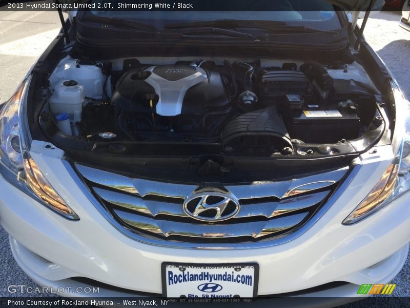 Shimmering White / Black 2013 Hyundai Sonata Limited 2.0T
